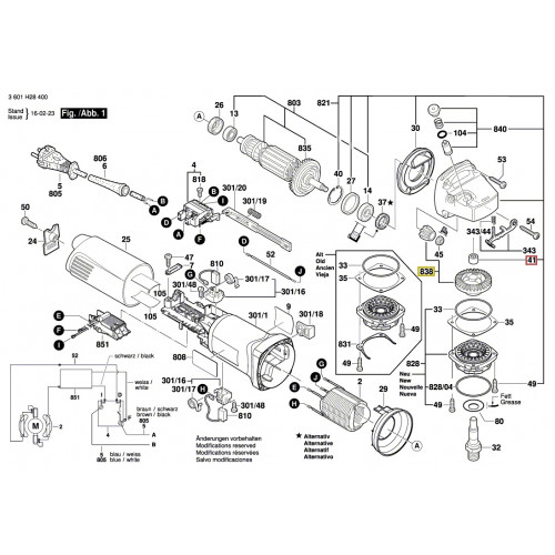 Запчасти для УШМ Bosch GWS 1000